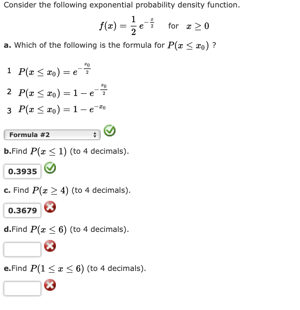 Answered Consider The Following Exponential Bartleby 4294