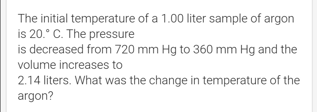 Answered: The initial temperature of a 1.00 liter… | bartleby