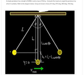 Answered: A Simple Pendulum Has A Length Of 0.993… | Bartleby