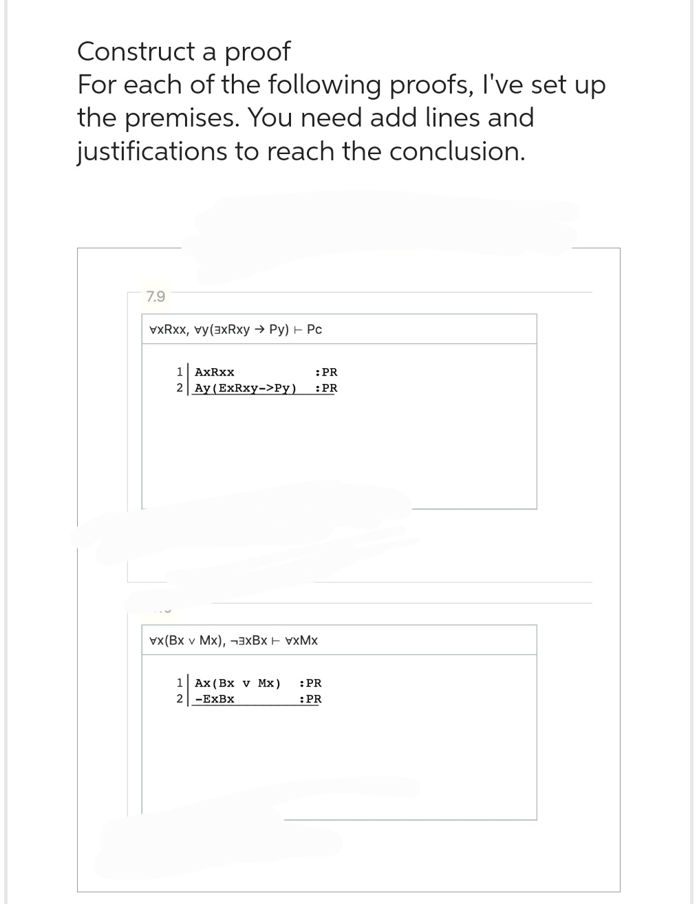 Answered: Construct A Proof For Each Of The… | Bartleby