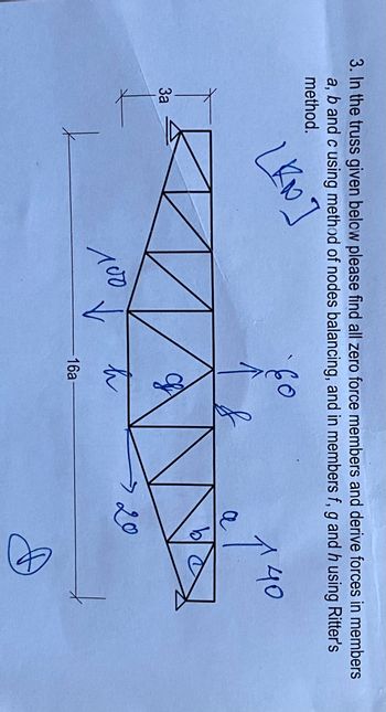 Answered: In The Truss Given Below A, B And C… | Bartleby