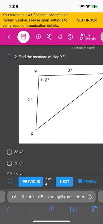 answered-2-find-the-measure-of-side-xz-34-y-bartleby