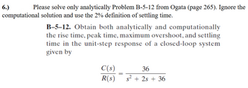 Answered: 6.) Please Solve Only Analytically… | Bartleby