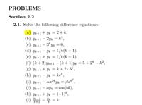 Answered: PROBLEMS Section 2.2 2.1. Solve The… | Bartleby