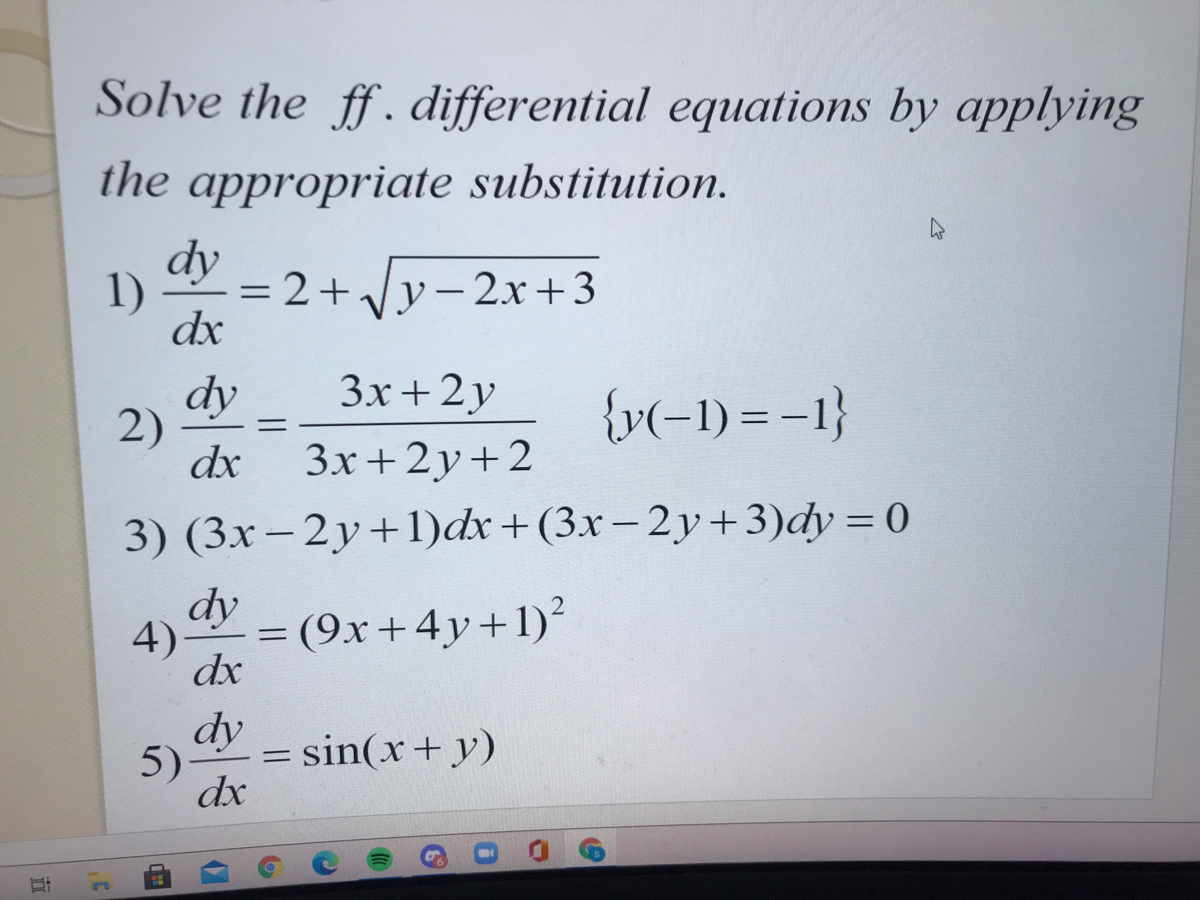 Answered 3 3x 2y 1 Dx 3x 2y 3 Dy 0 Bartleby