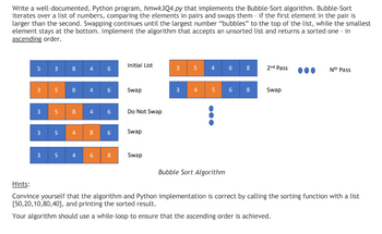 Bubble Sort Program in Python