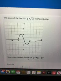 Answered: The graph of the function y= f(x) is… | bartleby