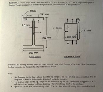 Answered: Problem #3: A wide-flange beam,… | bartleby