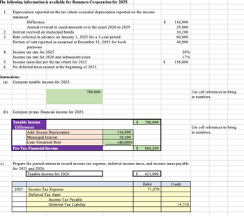 Answered: 1. Depreciation reported on the tax… | bartleby