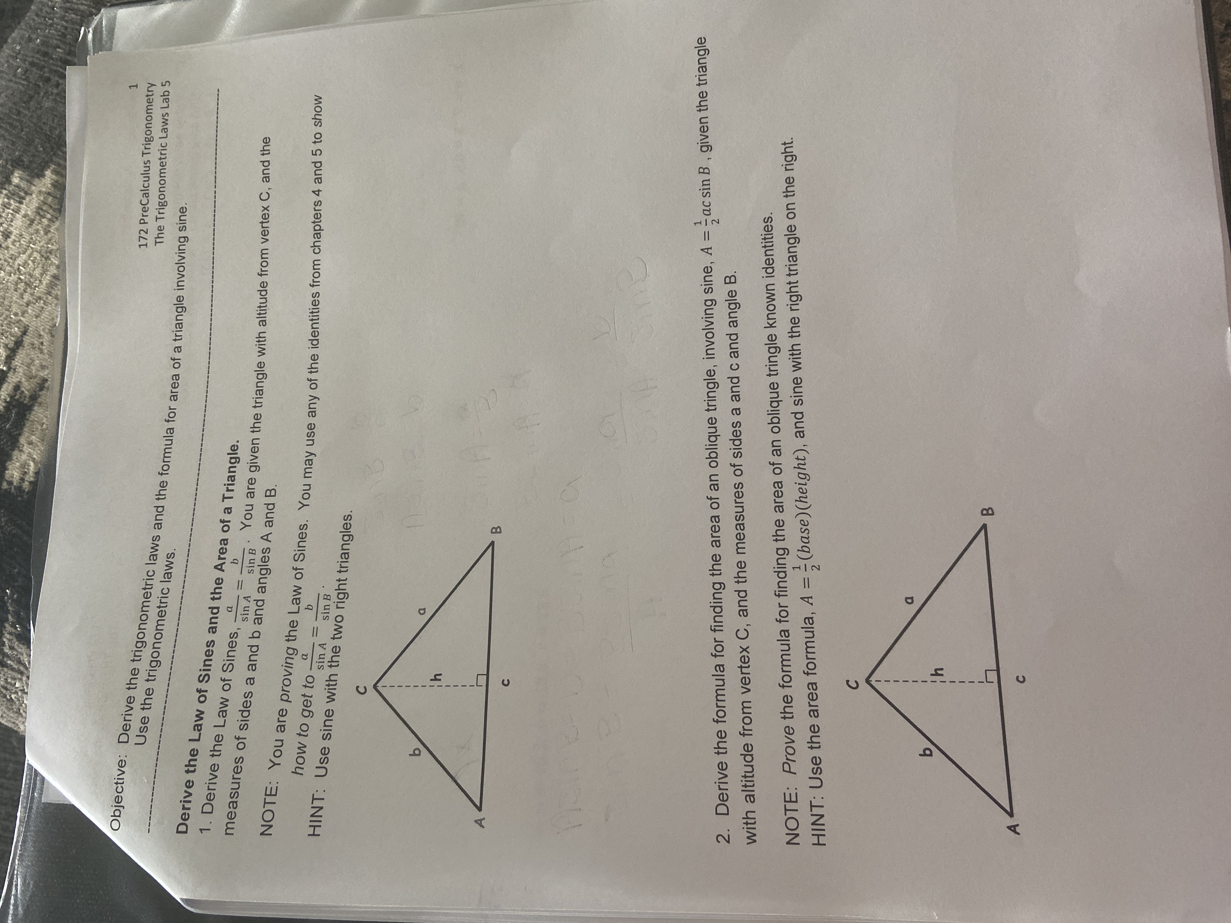 Answered 1. Derive the law of sines a sinA bartleby