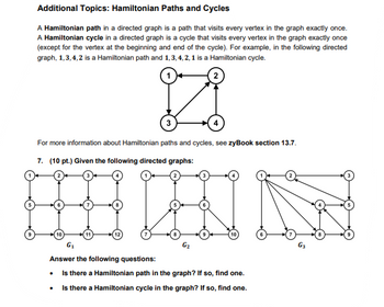 Answered: Additional Topics: Hamiltonian Paths and Cycles A 