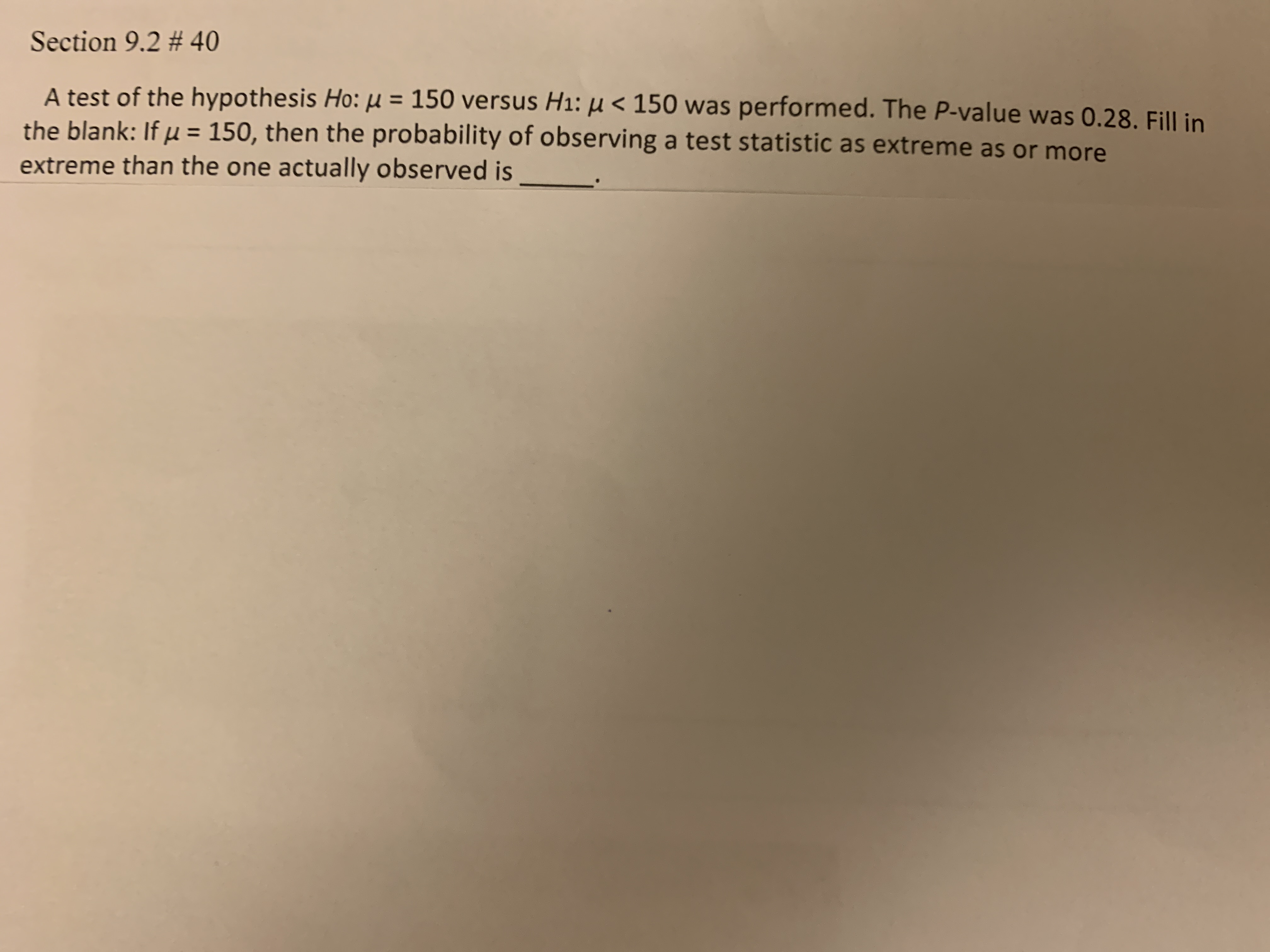 Answered A Test Of The Hypothesis Bartleby 2741