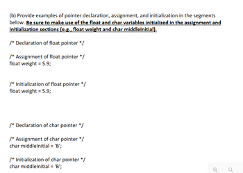 Answered: (b) Provide Examples Of Pointer… | Bartleby