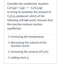 Answered Consider the exothermic reaction bartleby