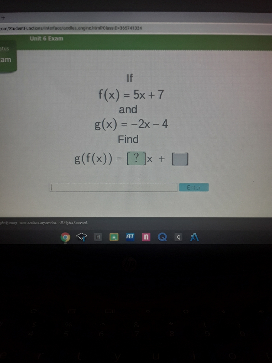 Answered If F X 5x 7 3d And G X 2x 4 Bartleby