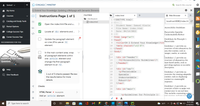 Samuel v
«
CENGAGE MINDTAP
Q Search this course
A My Home
C2 Extend Your Knowledge: Updating a Webpage with Semantic Elements
Instructions Page 1 of 1
FILETREE
+
O Web Browser
+
Courses
index.html
/workspace
1 <!DOCTYPE html>
O Catalog and Study Tools
A index.html
localhost:8080/index.ht Z
2 <! --
Open the index.html file and u.
>
Student Name: Samuel Kiarie
A-Z
EE Rental Options
4
File Name: index.html
Accessibility Guidelines
College Success Tips
Locate all div elements and .
<>
Date: 04/14/2022
Perceivable Operable
6 -->
Understandable Robust
Career Success Tips
7 <html lang="en">
Guidelines for Principle 1:
Update the paragraph element
on Line 15 to use an h1
8 <head>
Perceivable
RECOMMENDED FOR YOU
<title>CH 2 Extend Your Knowledge</tit]
element.
10
<meta charset="utf-8">
Guideline 1.1 provides an
True
11 </head>
overview of text alternatives for
12 <body>
non-text content, such as
In the main content area, wrap
images, media, or controls.
13
all paragraph elements within
3.33
out of
10.00
|14
<div id="header">
Guideline 1.2 provides an
Answering True / False
one article element and
15
<h1>Accessibility Guidelines</>
overview of alternatives for
Questions
change the first paragraph
time-based media, such as
providing captions or an audio
description.
16
</header>
element to an h2 .
17
18
<div id="nav">
? Help
<p>Perceivable
Guideline 1.3 provides an
overview for creating adaptable
content, such as displaying
content in a meaningful
19
1 out of 3 checks passed. Review
20
Operable
Give Feedback
the results below for more
21
Understandable
details.
22
Robust</p>
sequence.
23
</nav>
Guideline 1.4 provides an
overview of how to make web
Checks
24
25
<div id="main">
content easy to see and hear.
This includes contrasting colors,
HTML Parser • Incomplete
26
Add an article element
27
<p>Guidelines for Principle 1:
toxt enoaing and toxt raciz
10:35 AM
O Type here to search
M
36°F
23
4/14/2022
Σ
