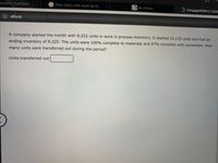 A company started the month with 8,322 units in work in process inventory. It started 23,133 units and had an ending inventory of 9,325. The units were 100% complete to materials and 67% complete with conversion. How many units were transferred out during the period?

Units transferred out: [______]