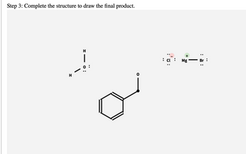 Step 3: Complete the structure to draw the final product.
H
Mg
Br