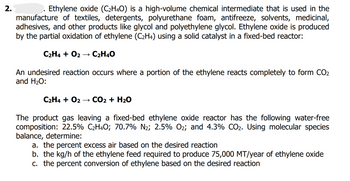 Answered 2. Ethylene oxide C H4O is a bartleby