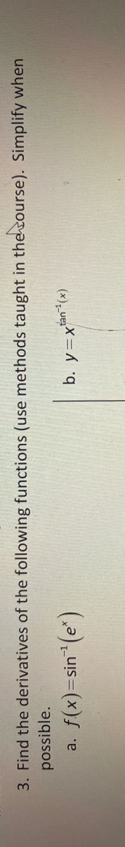 Answered Find The Derivatives Of The Following… Bartleby