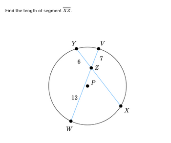 Answered: Find the length of segment XZ. Y 12 W Z… | bartleby