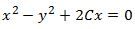 x2 - y2 + 2Cx = 0
