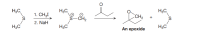 H3C
H3C
S-CH2
H3C
1. CH3I
CCH2
2. NaH
H3C
H3C
H3C
An epоxide
