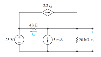 25 V
+
4 ΚΩ
w
2.2 id
✓
5 mA
20 ΚΩ το