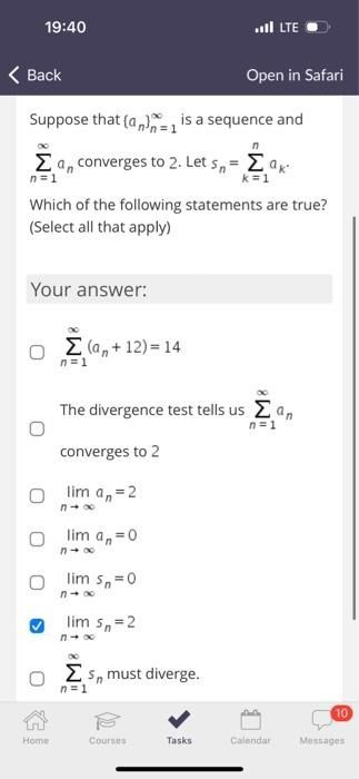 Answered Suppose That An Is A Sequence And Za… Bartleby