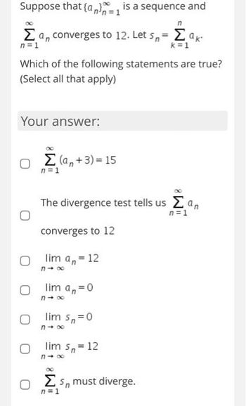 Answered: Suppose That (a)=1 Is A Sequence And N… | Bartleby