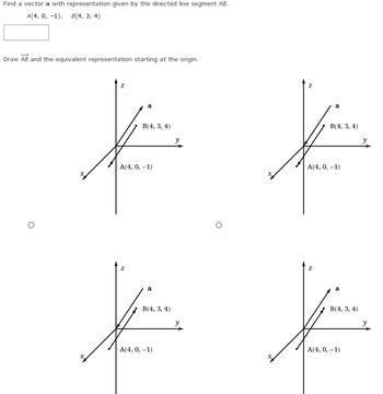 Answered: Find a vector a with representation… | bartleby