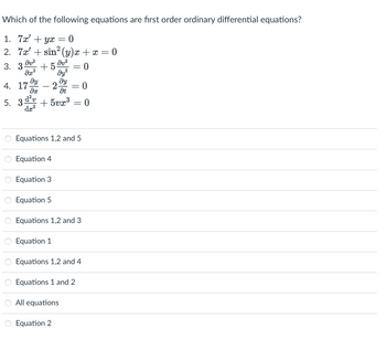 Answered: Which of the following equations are… | bartleby