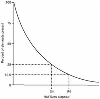 100
75-
50
25
12.5-
(a)
(b)
Half lives elapsed
Percent of elements present
