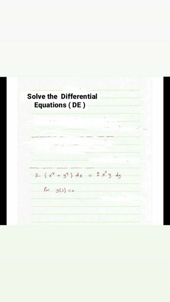 Answered: Solve The Differential Equations (DE)… | Bartleby