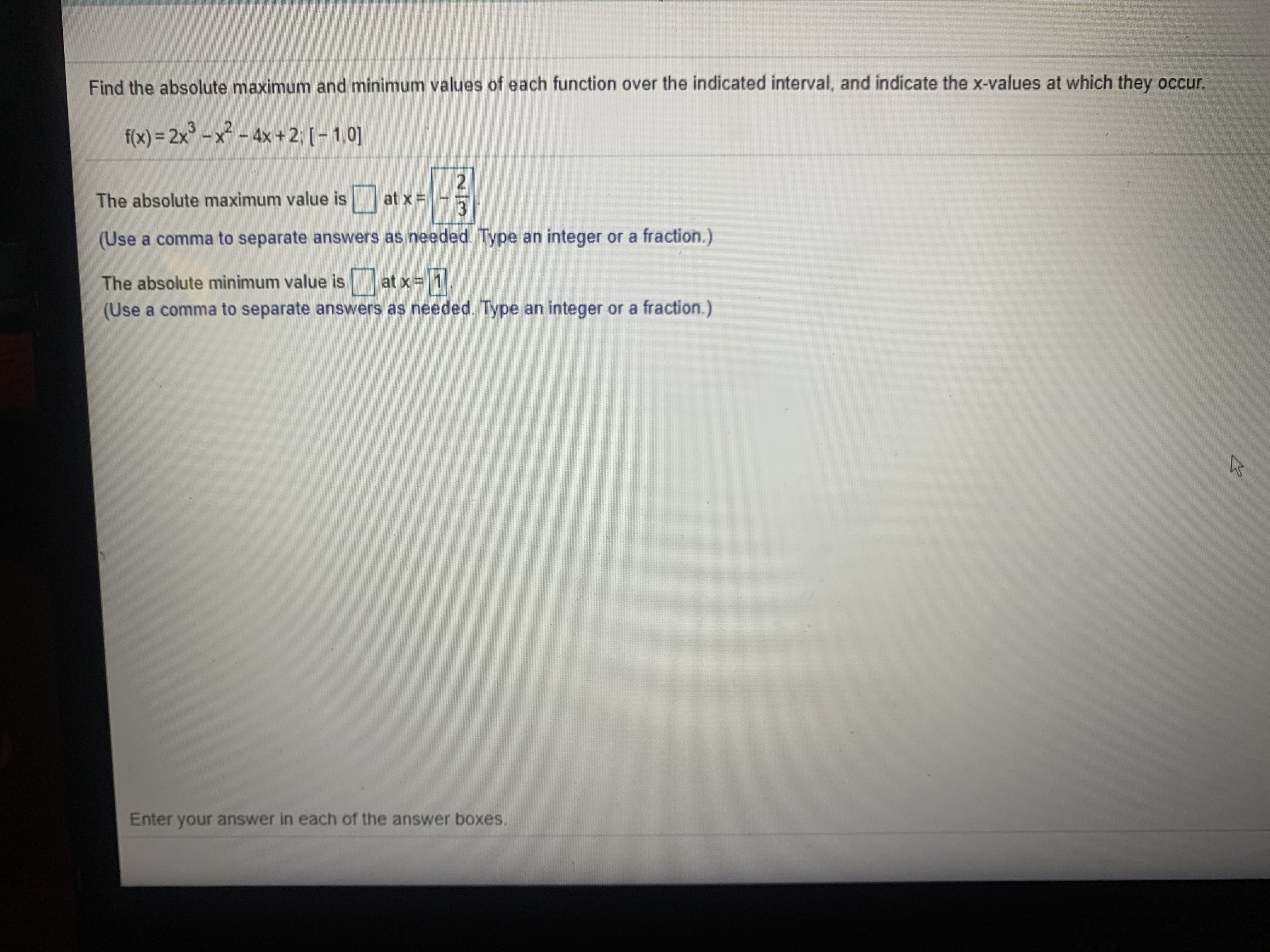 Solved Find the absolute maximum and absolute minimum values