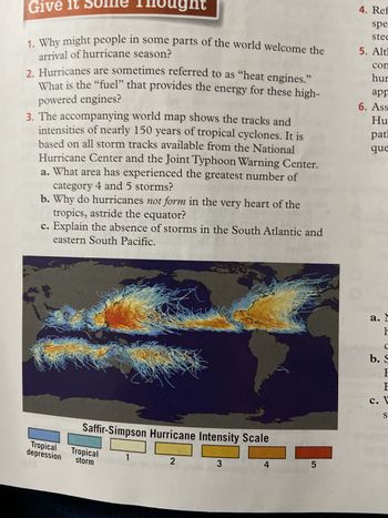 Answered: 3. The Accompanying World Map Shows The… | Bartleby