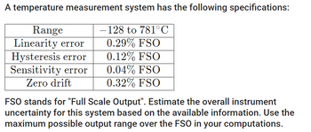 Temperature measurement Information