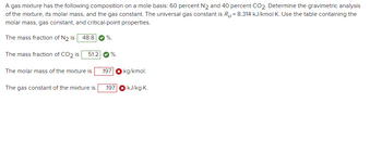 Answered: A Gas Mixture Has The Following… | Bartleby