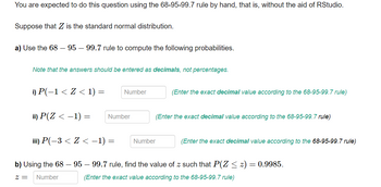 Answered: Suppose That Z Is The Standard Normal… | Bartleby