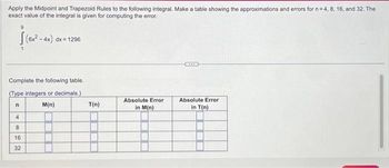 Answered: Apply The Midpoint And Trapezoid Rules… | Bartleby