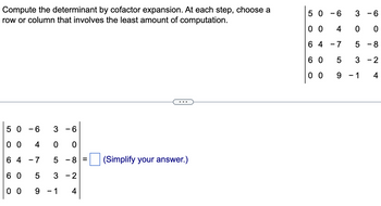 Answered Compute the determinant by cofactor bartleby