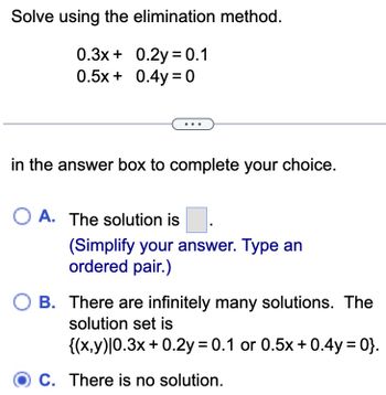 2x 3y 4 0 3x y 5 0 by elimination method