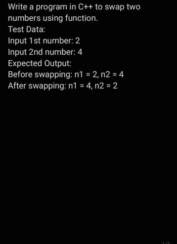 Answered: Write A Program In C++ To Swap Two… | Bartleby