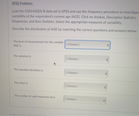 Answered: Load The GSS14SSDS-B Data Set In SPSS… | Bartleby