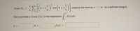 8.
1
) cos(4 + i
Given R
express the limit as n oo as a definite integral,
%3D
n
n
b.
that is provide a, b and f(x) in the expression
| f(x)dx.
a
f(z)=
a =
