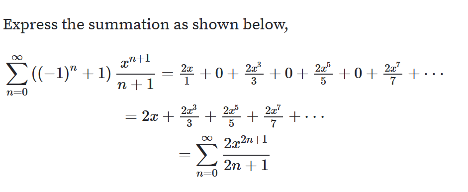 Answered: Express The Summation As Shown Below,… 