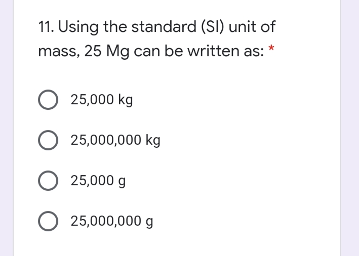 Answered: 11. standard (SI) unit | bartleby