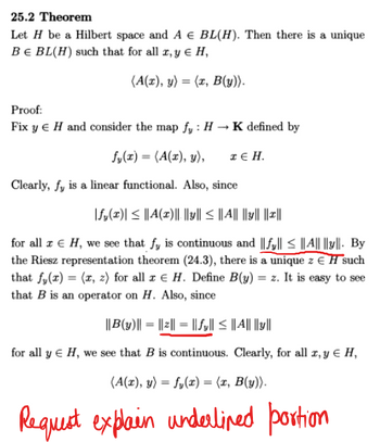 Answered: |fy (1)| ≤ ||A(x)|| ||y|| ≤ ||A|| ||y||… | Bartleby