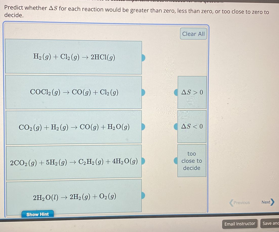 Answered Predict whether AS for each reaction bartleby