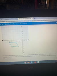 Example reflecting quadrilateral over x axis 